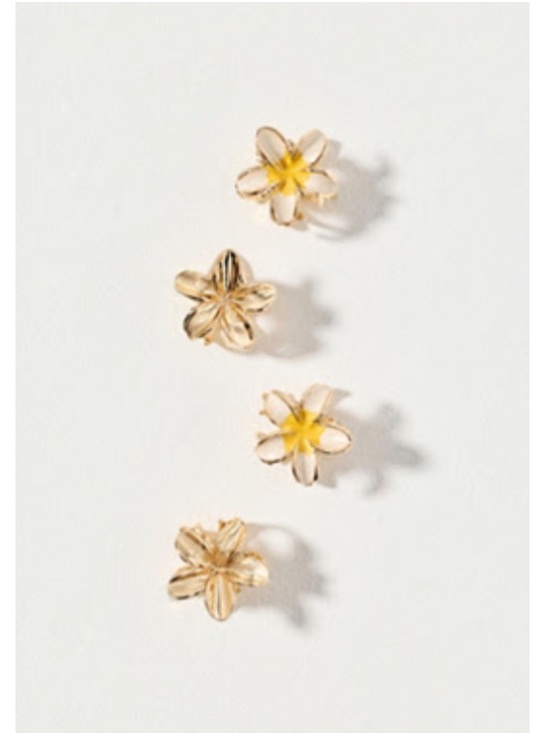 Anthropologie Accessories - Anthropologie Mini Fleur Claw Clips, Set of 4